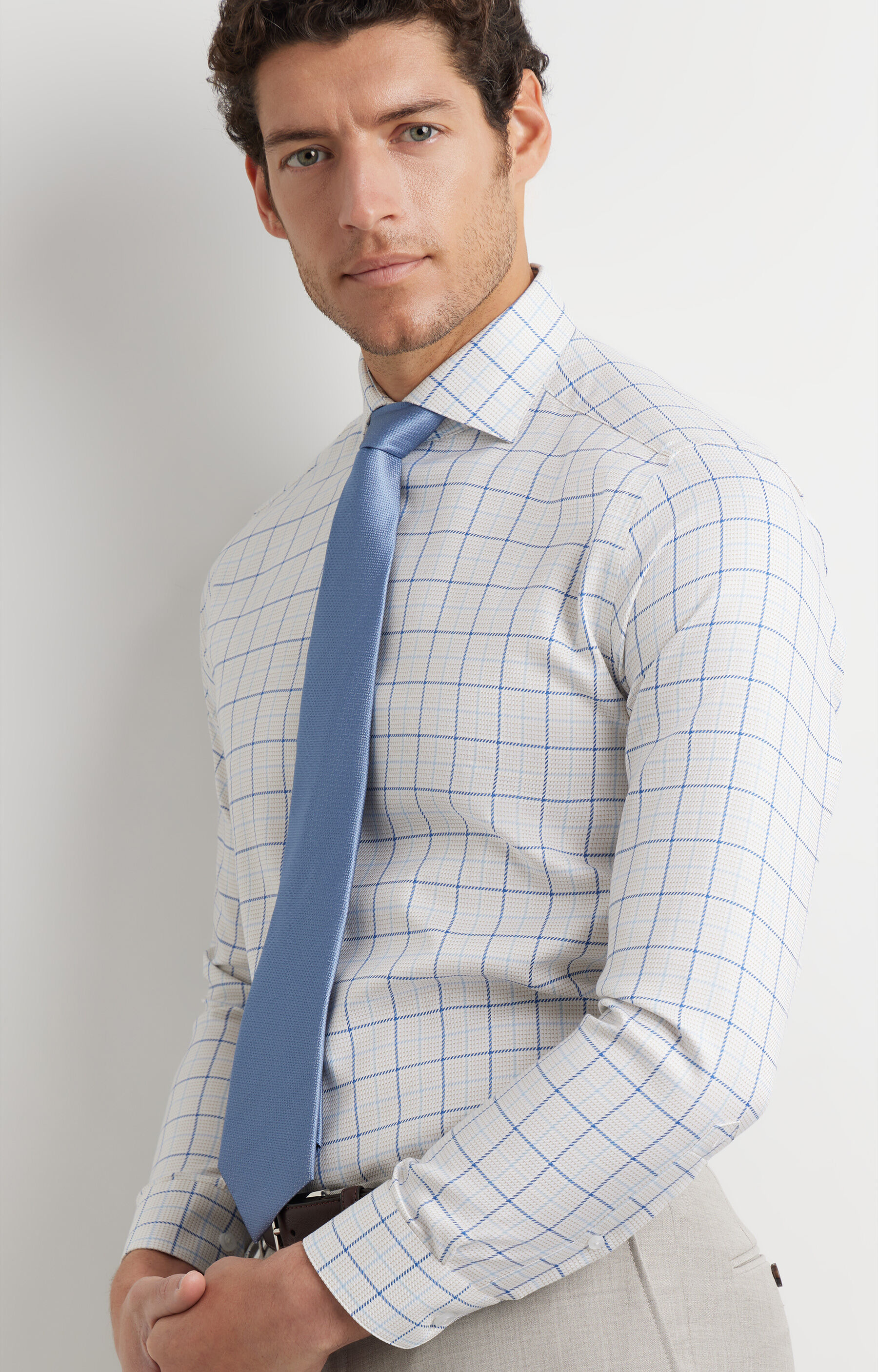 Koszula slim w kratę - 3