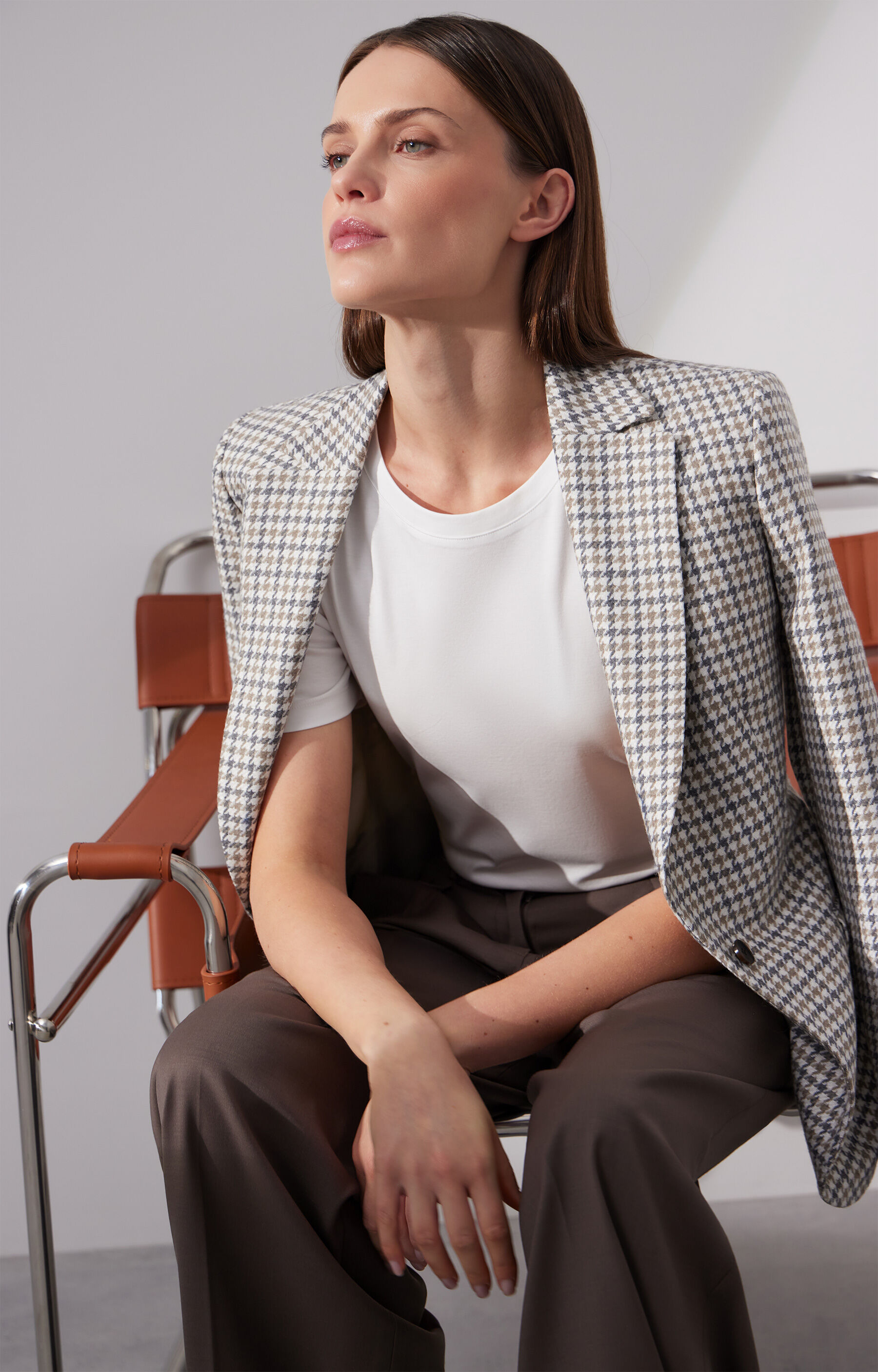 Marynarka slim w kratę