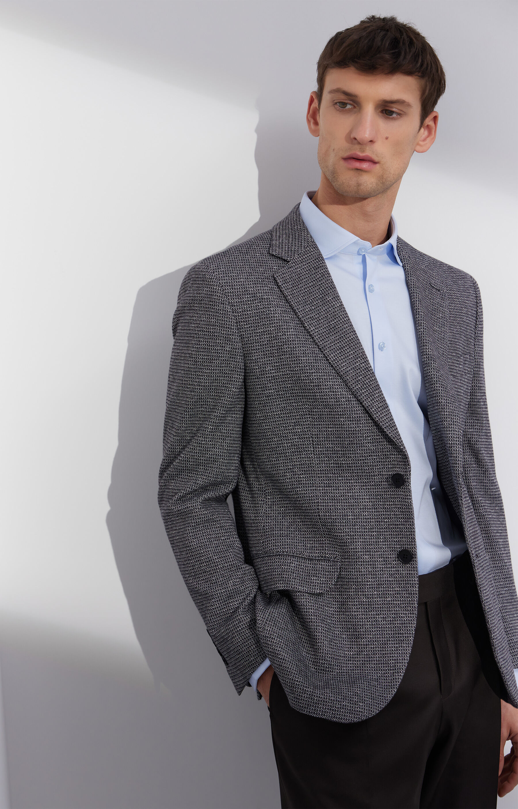 Dzianinowa marynarka super slim - 8