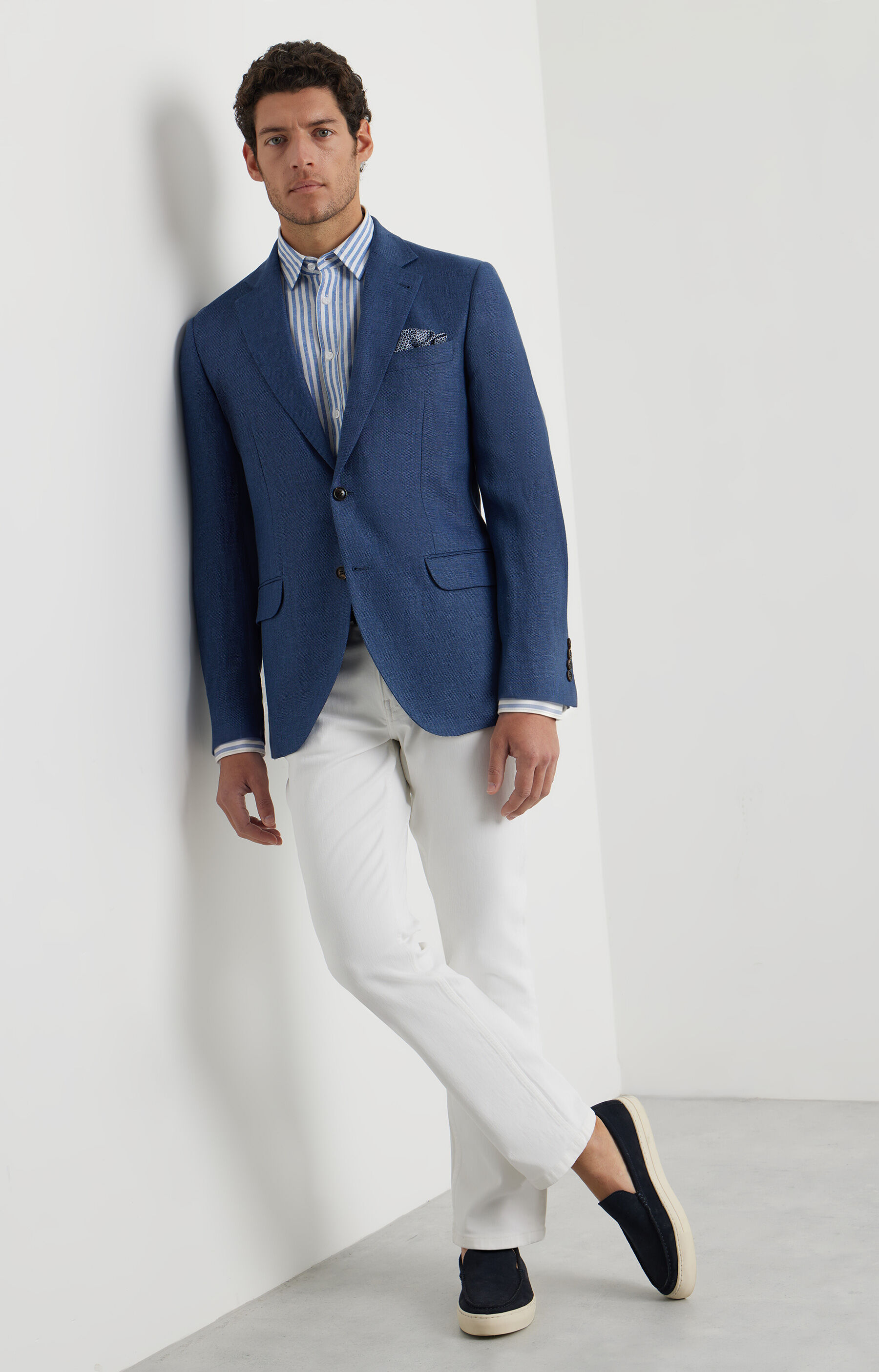 Lniana marynarka super slim - 3