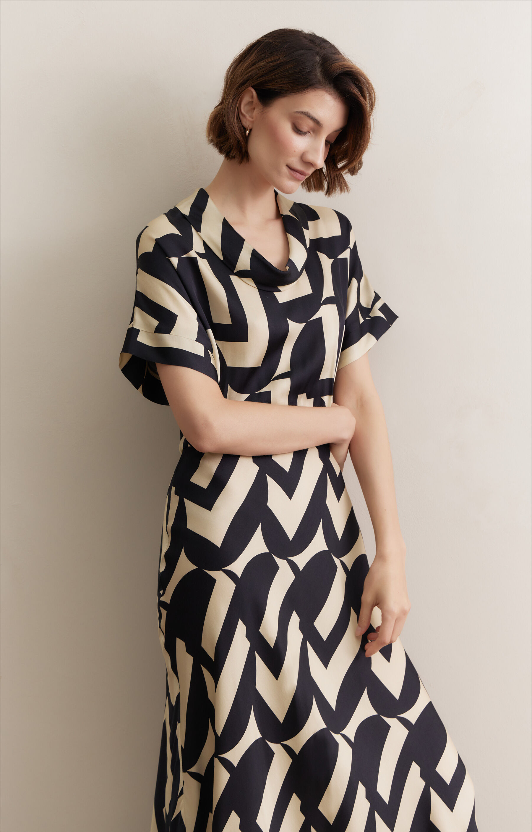Sukienka midi w print - 4