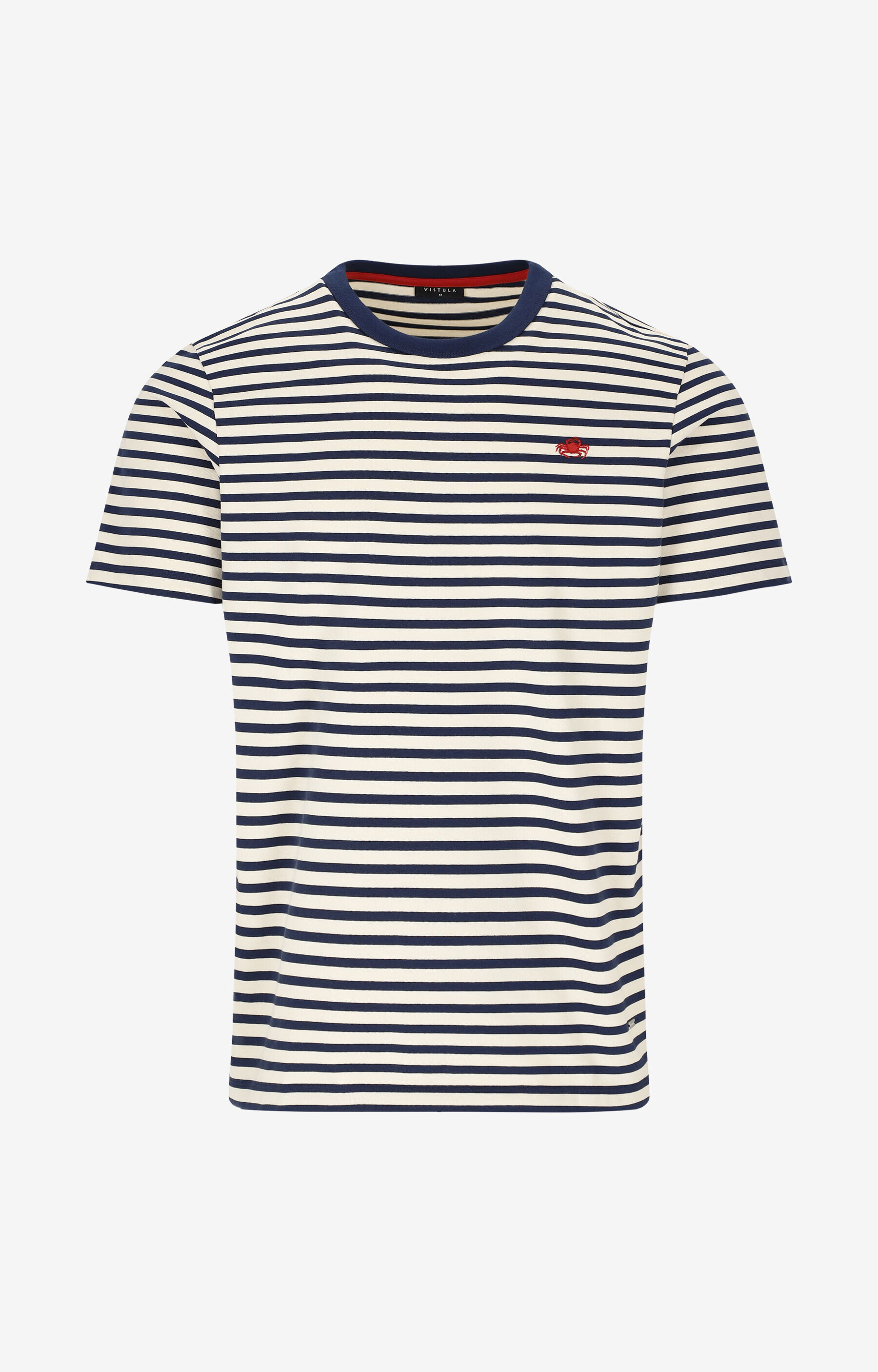 T-shirt regular w paski - 2