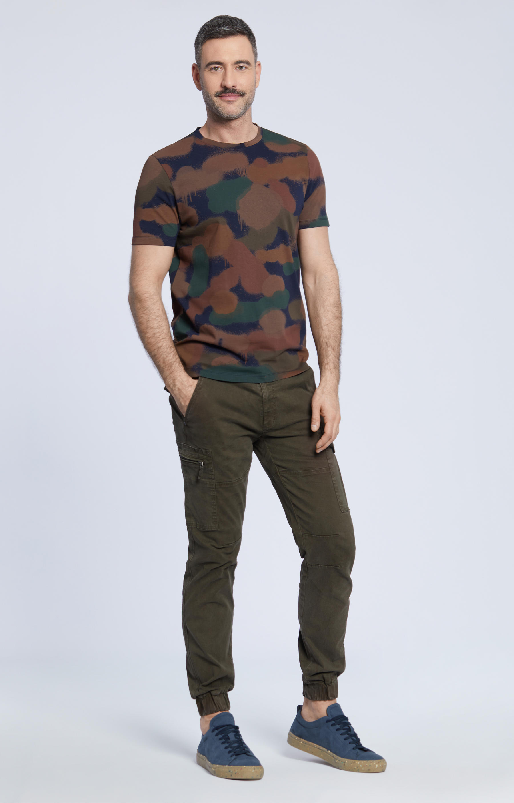 T-shirt z nadrukiem moro