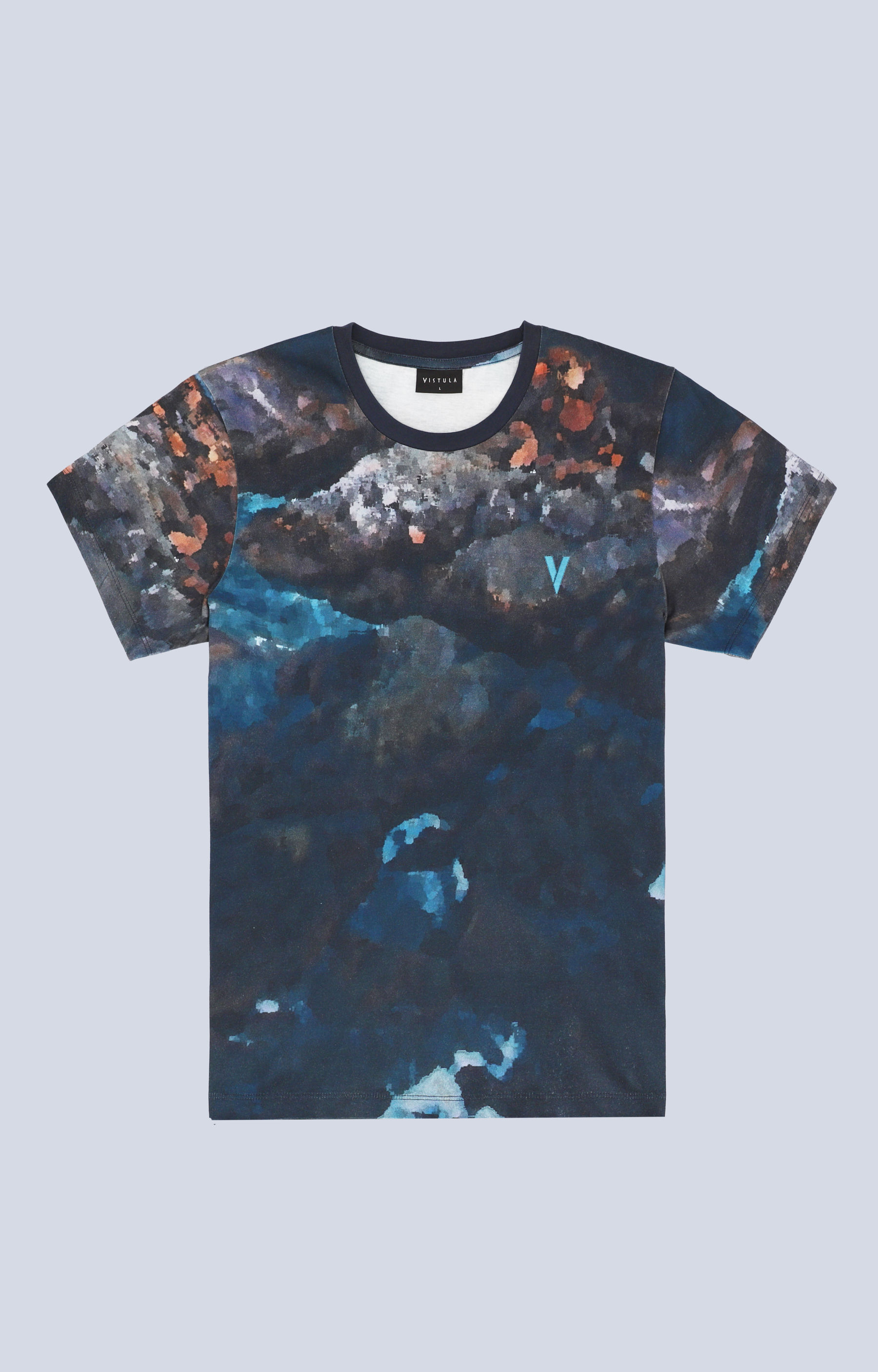 Printowany t-shirt z motywem zorzy polarnej - 5