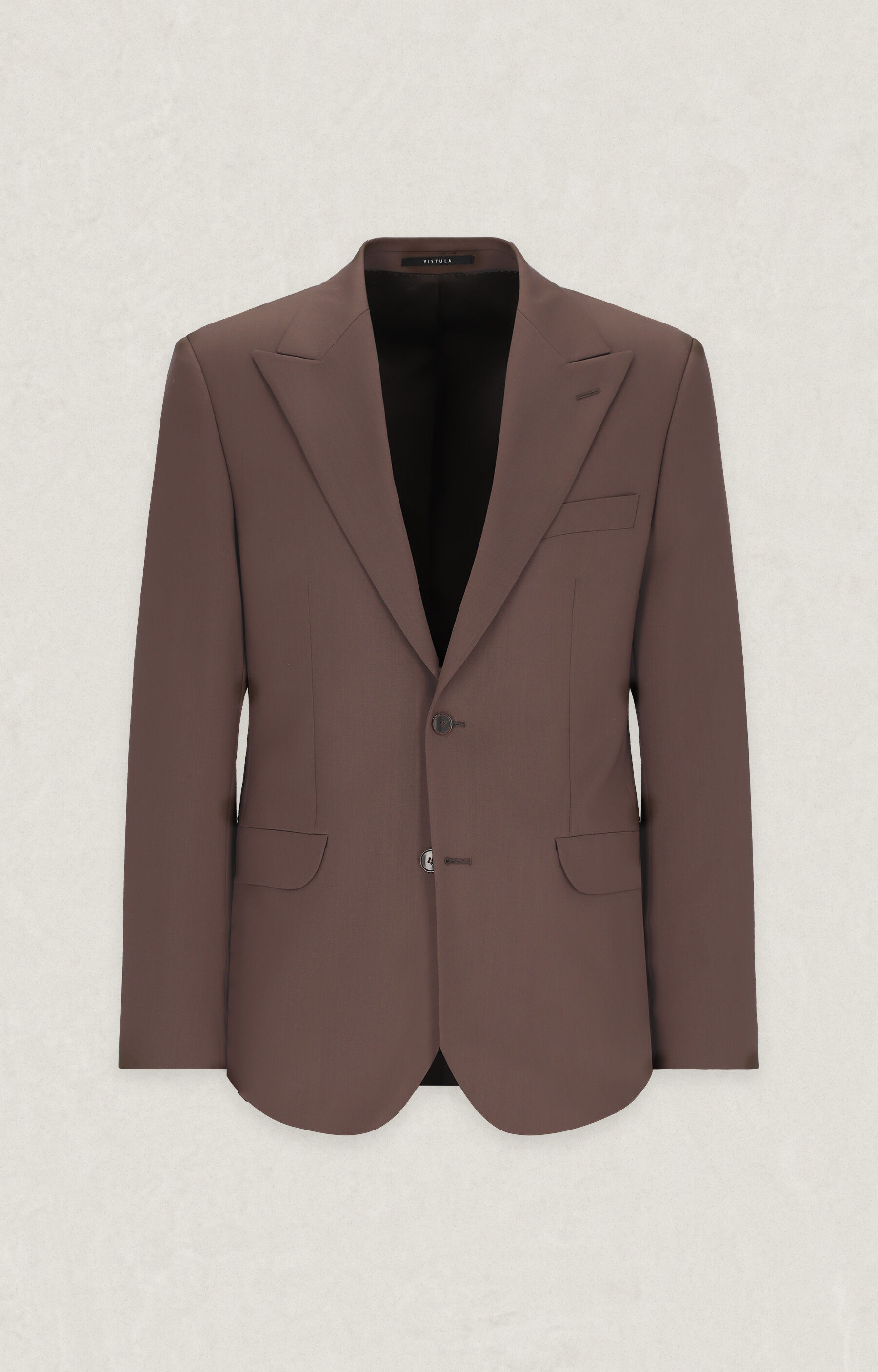 Brązowy garnitur super slim - 5