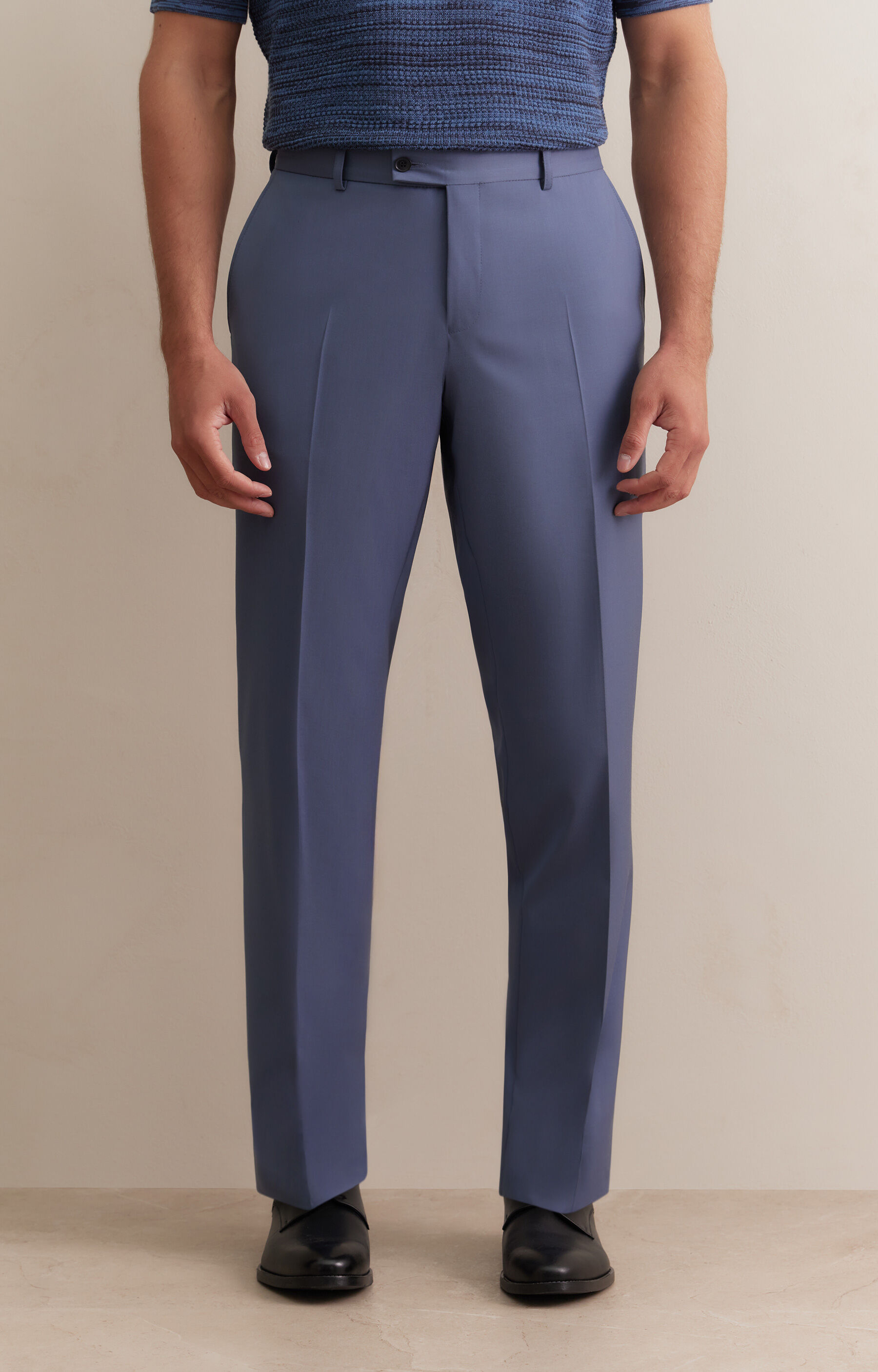 Niebieski garnitur super slim - 6