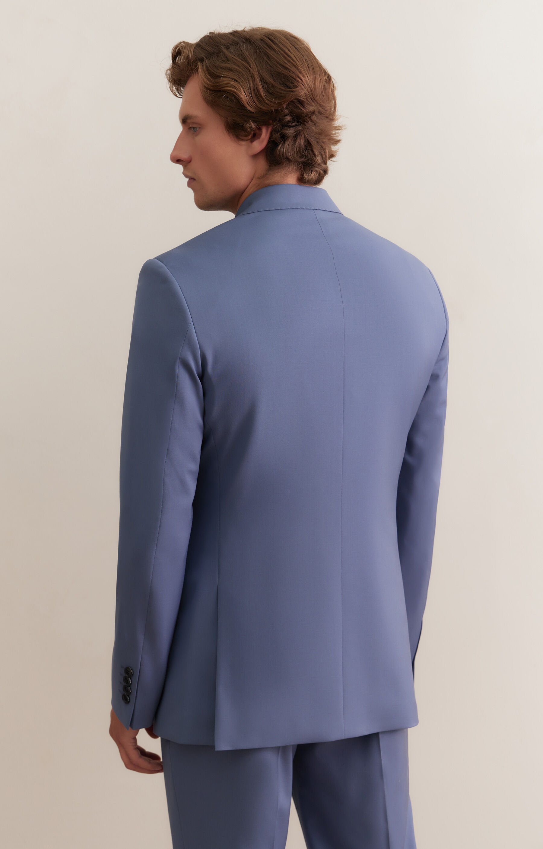 Niebieski garnitur super slim - 4