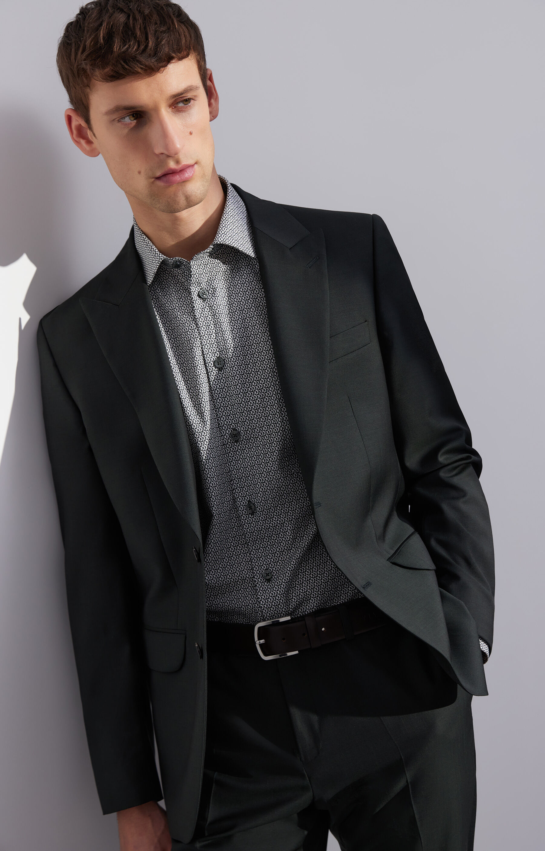 Koszula slim w print - 10