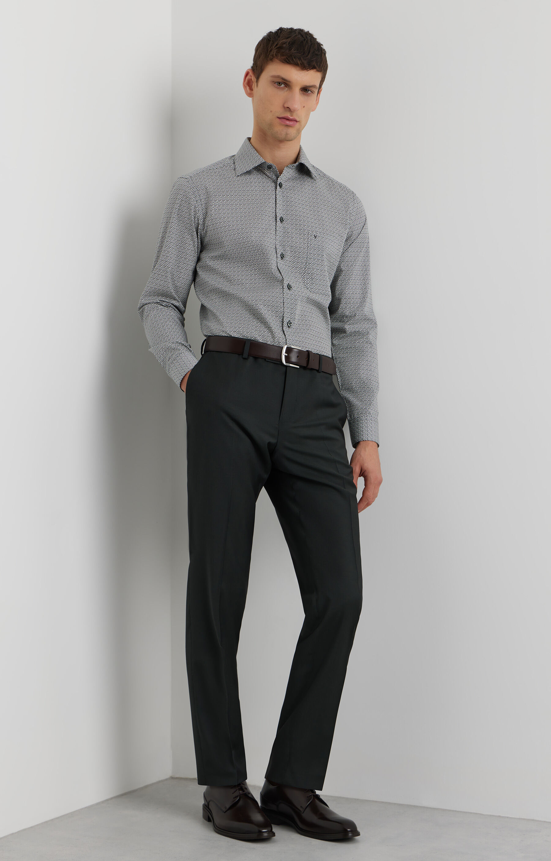 Koszula slim w print - 5