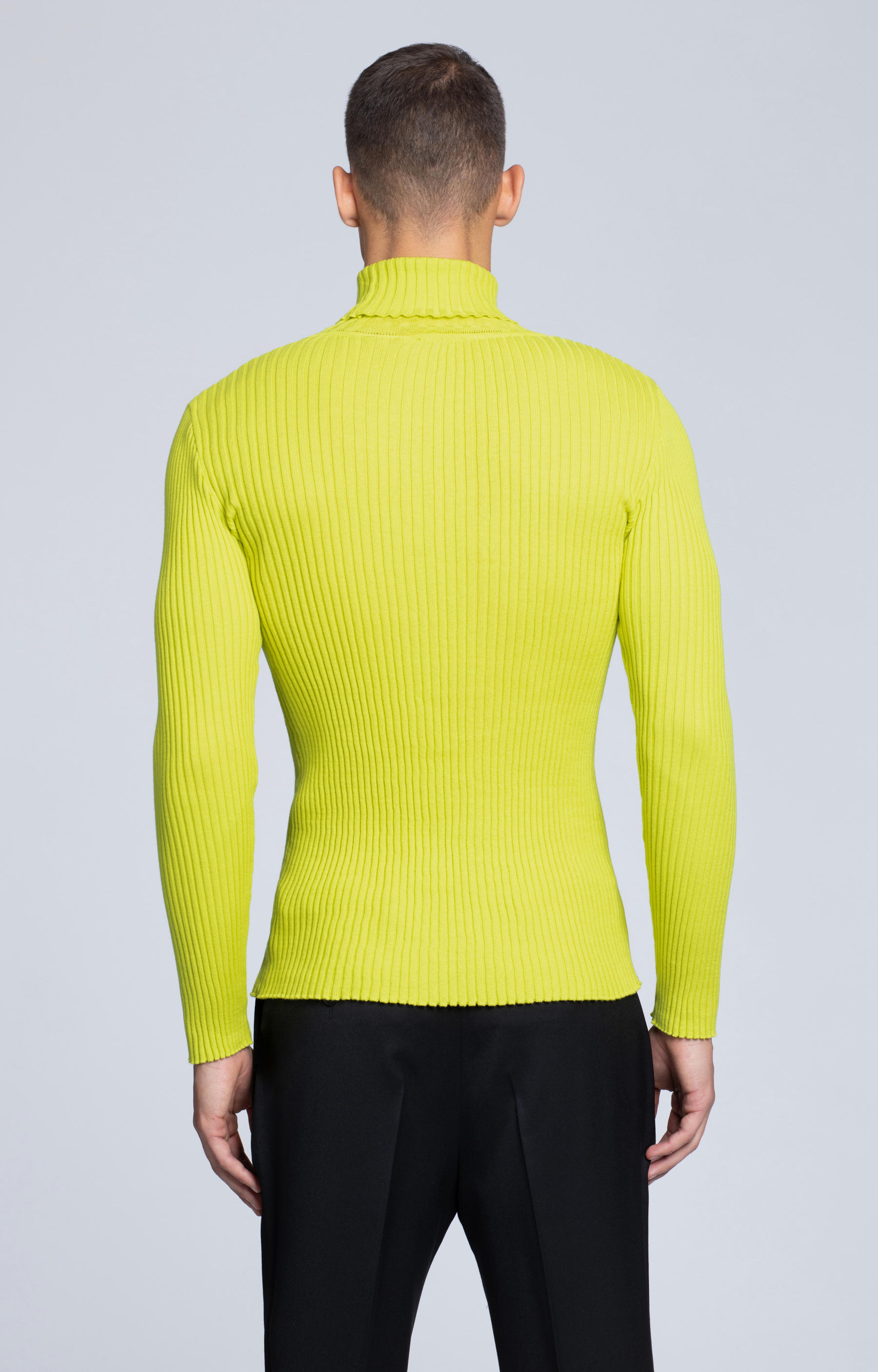 Bawełniany golf o ribowym splocie - 3