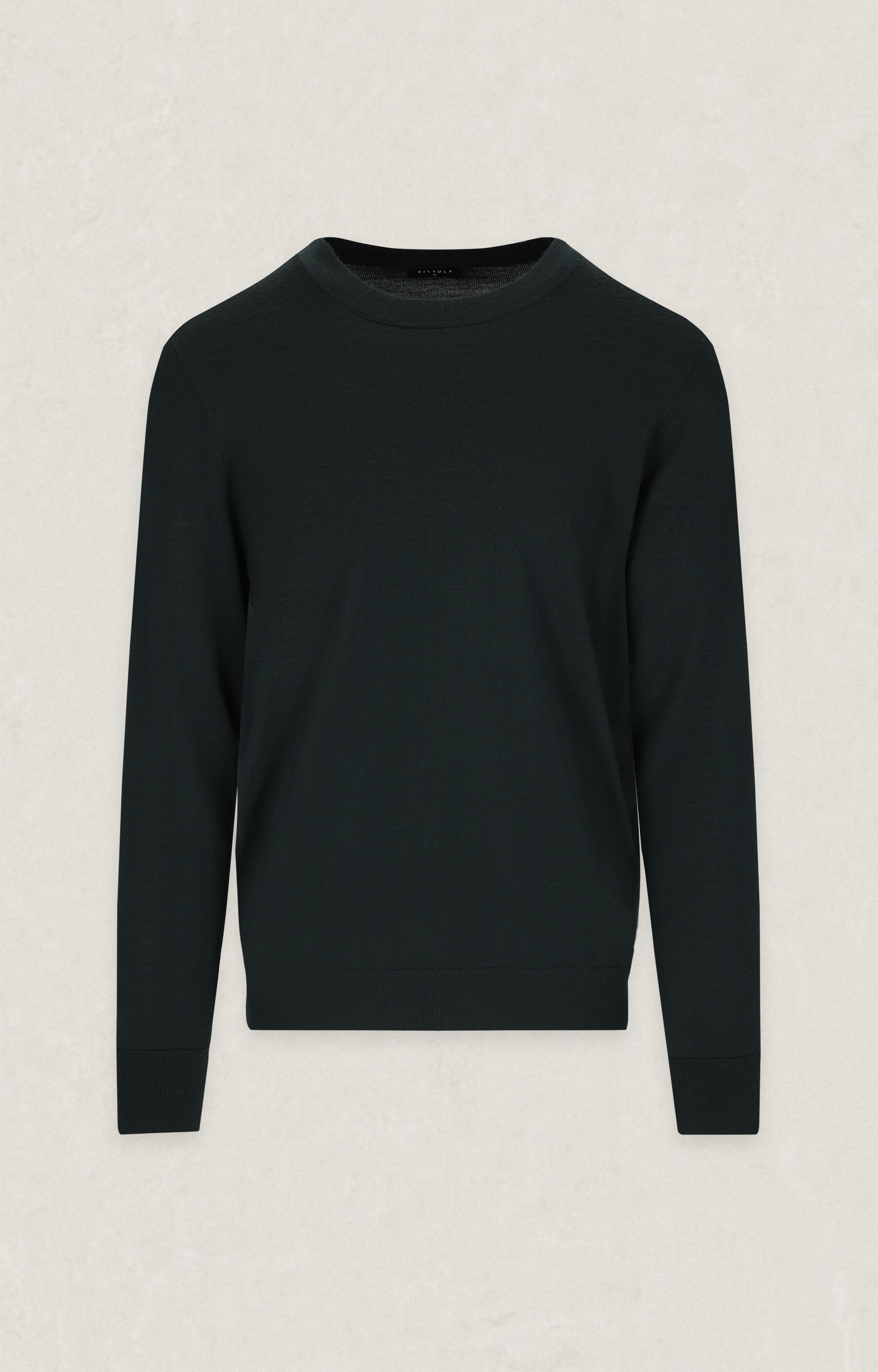 Gładki sweter round neck - 2