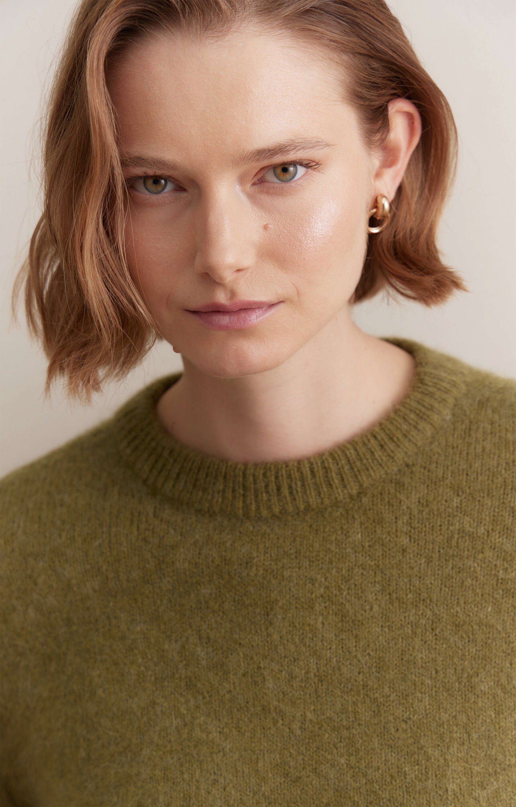 Wełniany sweter round neck - 4