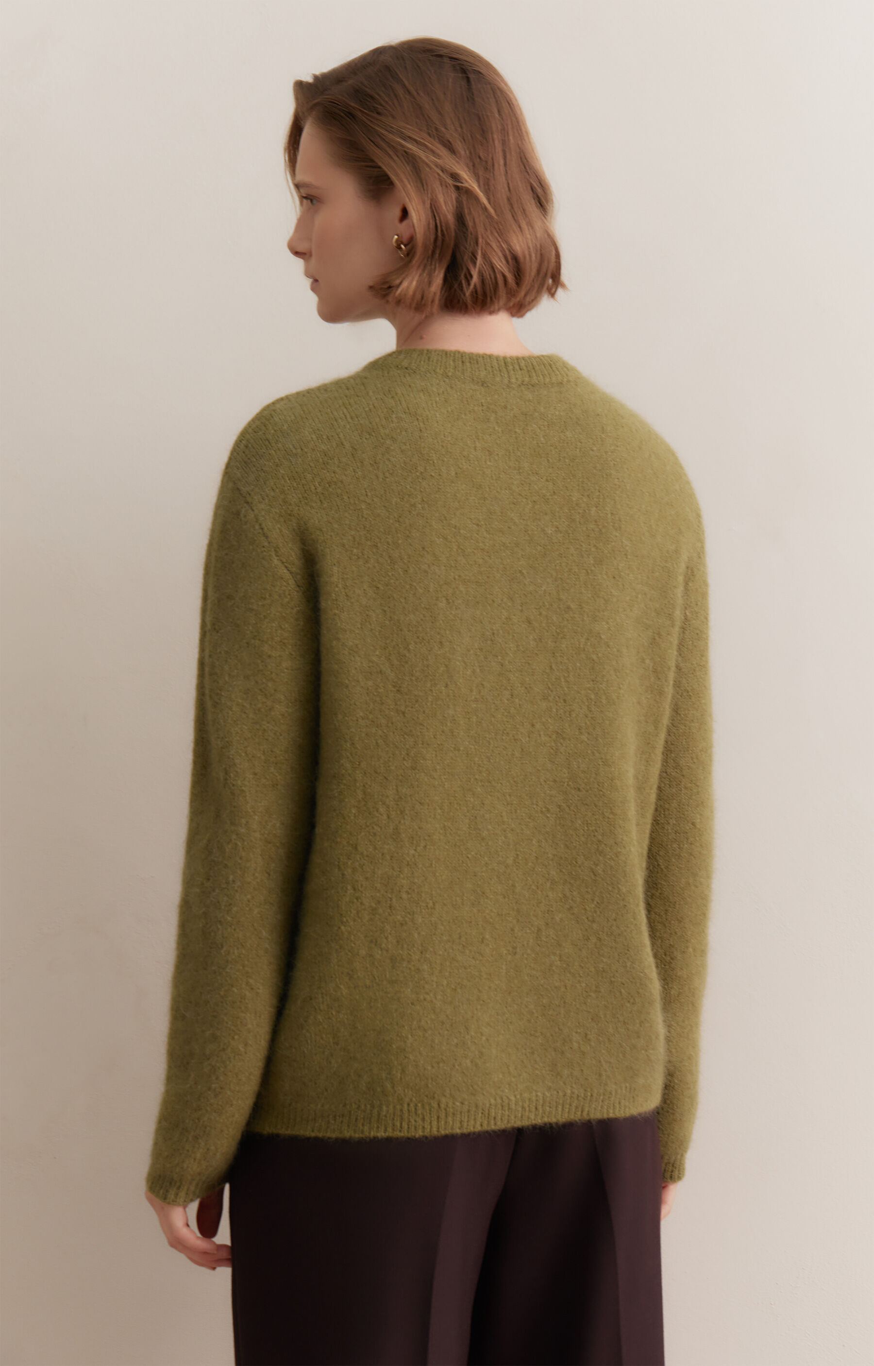 Wełniany sweter round neck - 3