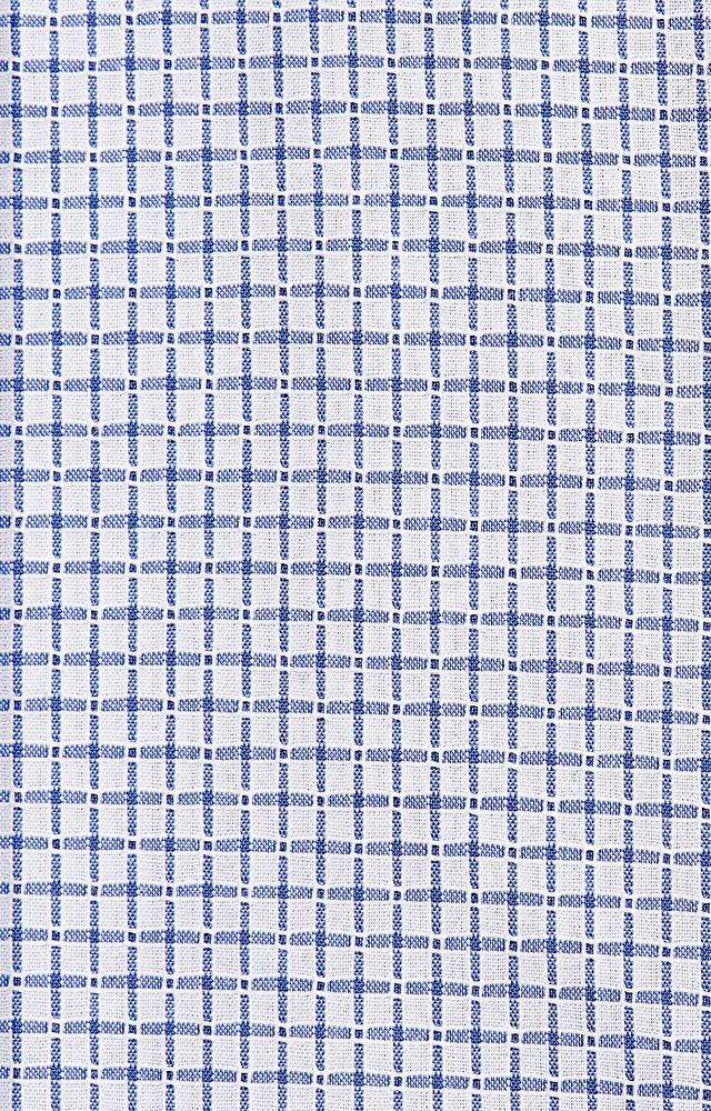 Koszula w drobną kratę z włoskim kołnierzem - 5