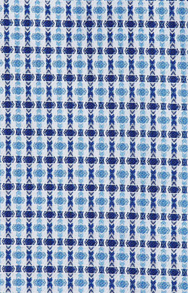 Koszula w geometryczny wzór z włoskim kołnierzem - 5