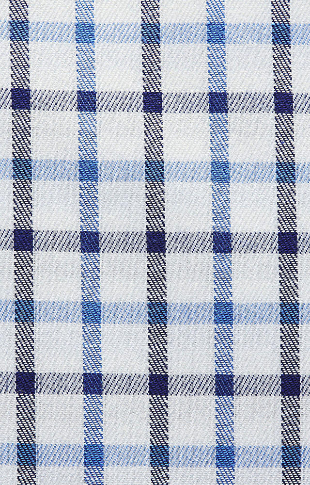 Koszula w kratę z włoskim kołnierzem - 5