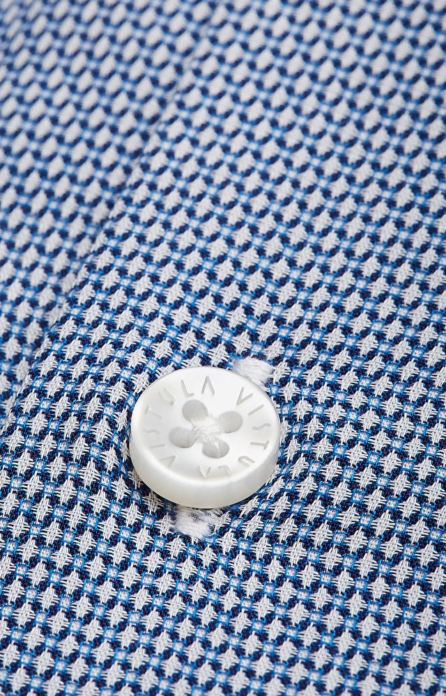 Swobodna koszula w mikrowzór z włoskim kołnierzem - 4