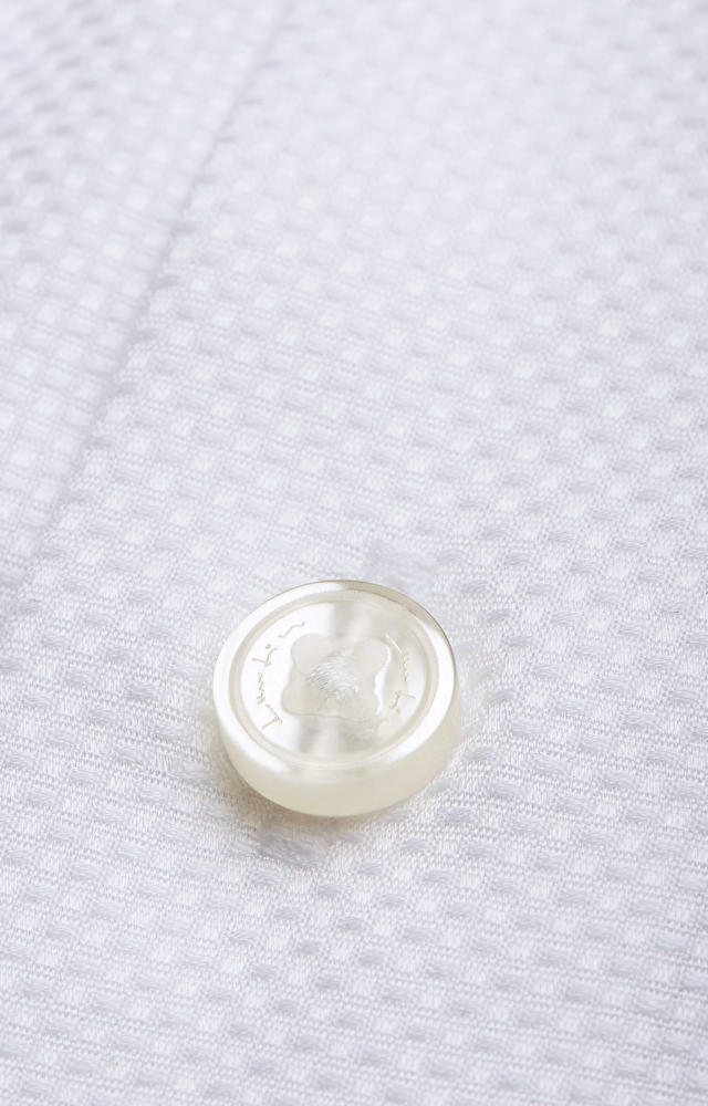 Koszula w strukturalny wzór z półwłoskim kołnierzem - 4