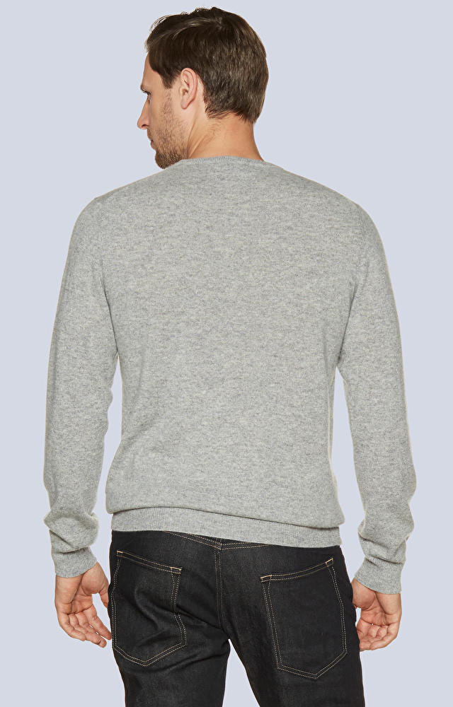 Lekki sweter typu round-neck z kaszmiru - 2