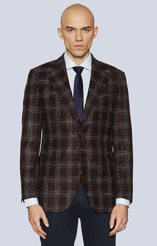 Dopasowana marynarka w kratę - 2