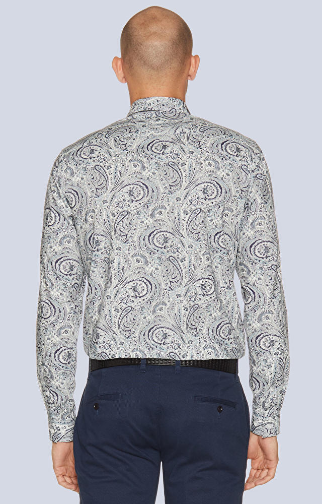 Koszula w print z kołnierzem button-down - 2