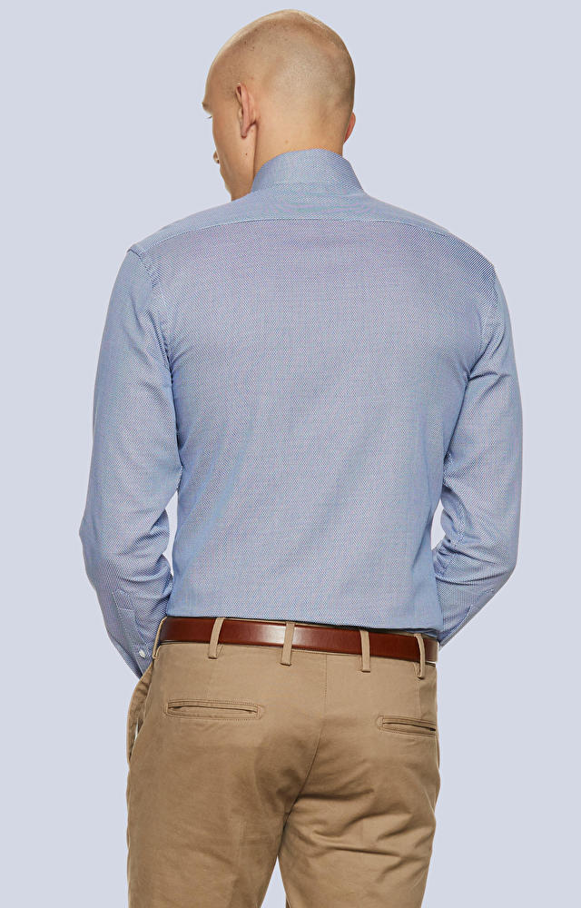 Swobodna koszula w mikrowzór z włoskim kołnierzem - 2