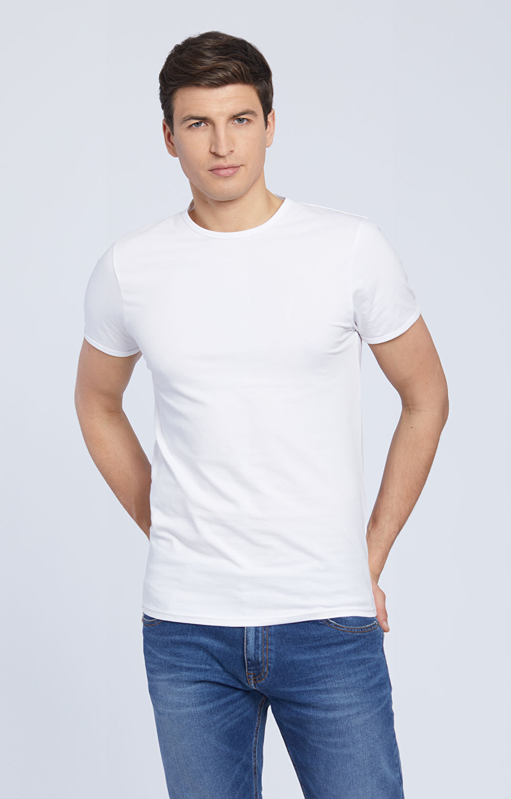 T-shirt basic dopasowany - 2