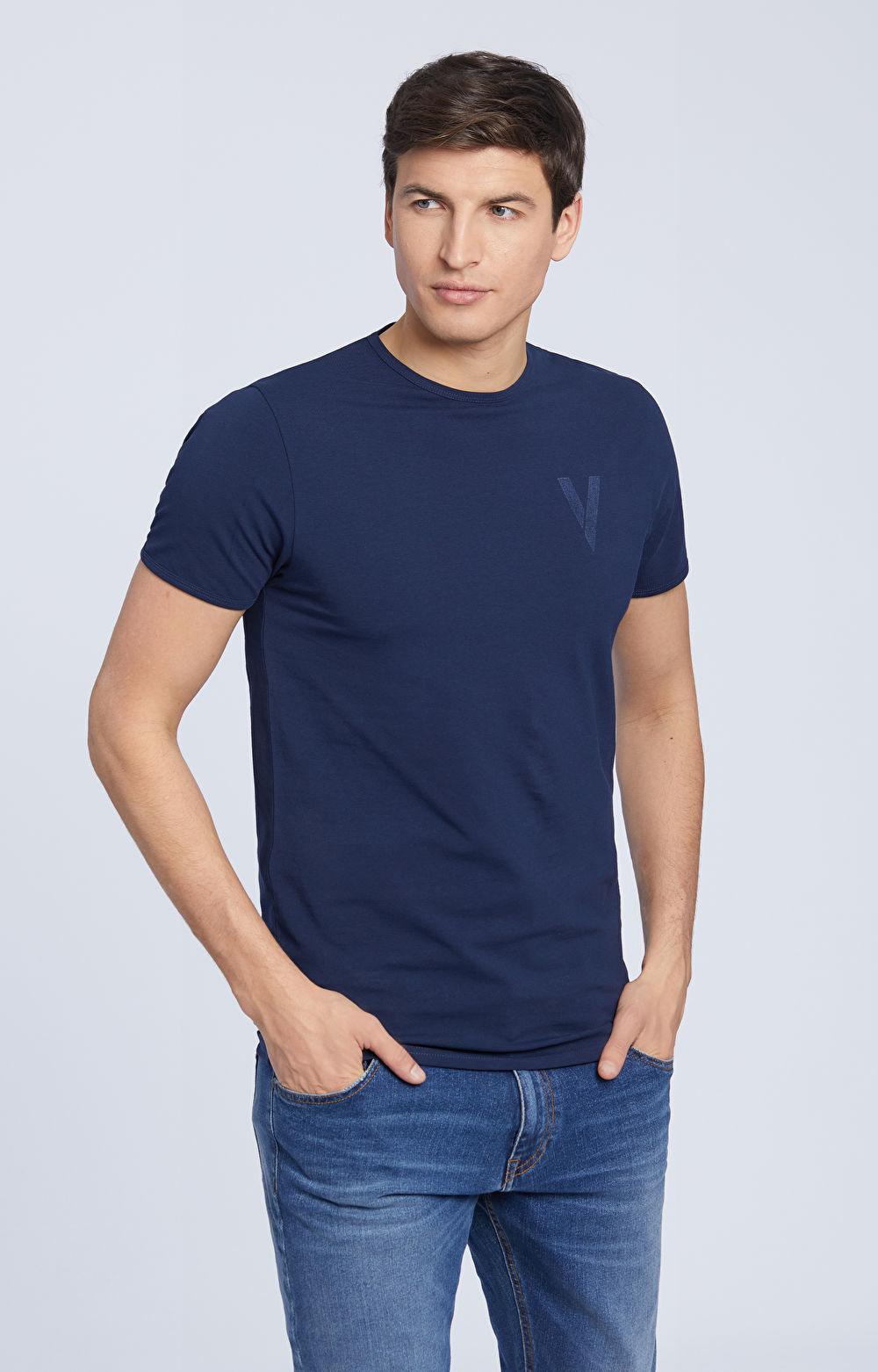 T-shirt basic dopasowany - 2