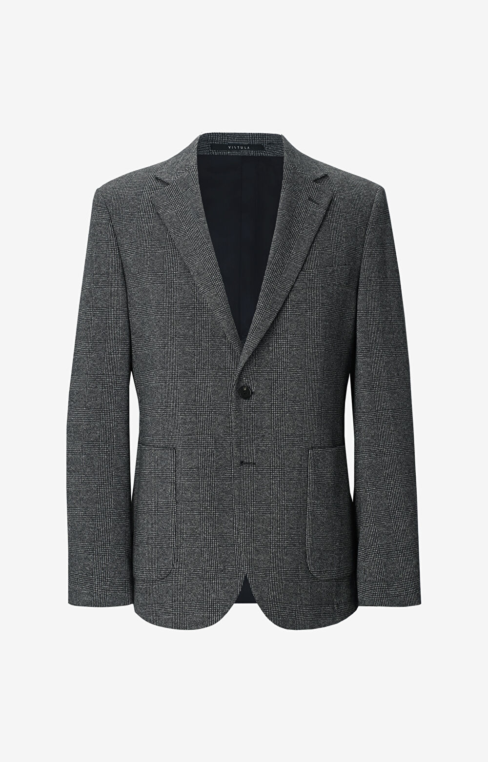 Marynarka slim fit w kratę - 2