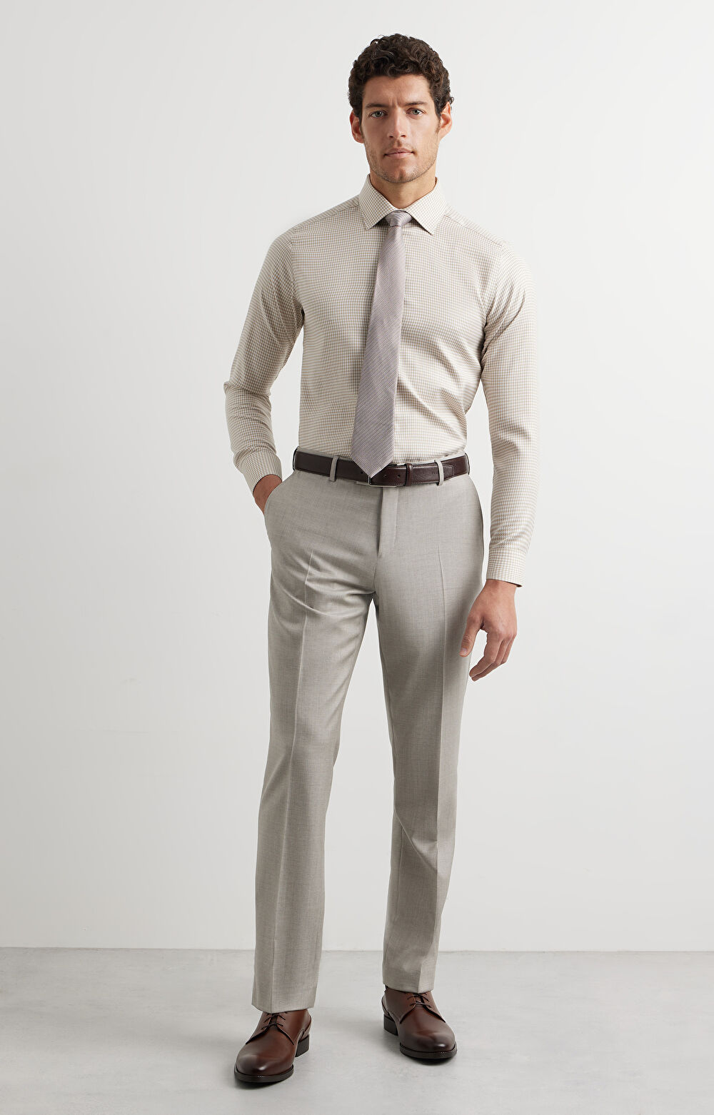 Koszula slim w mikrowzór - 5