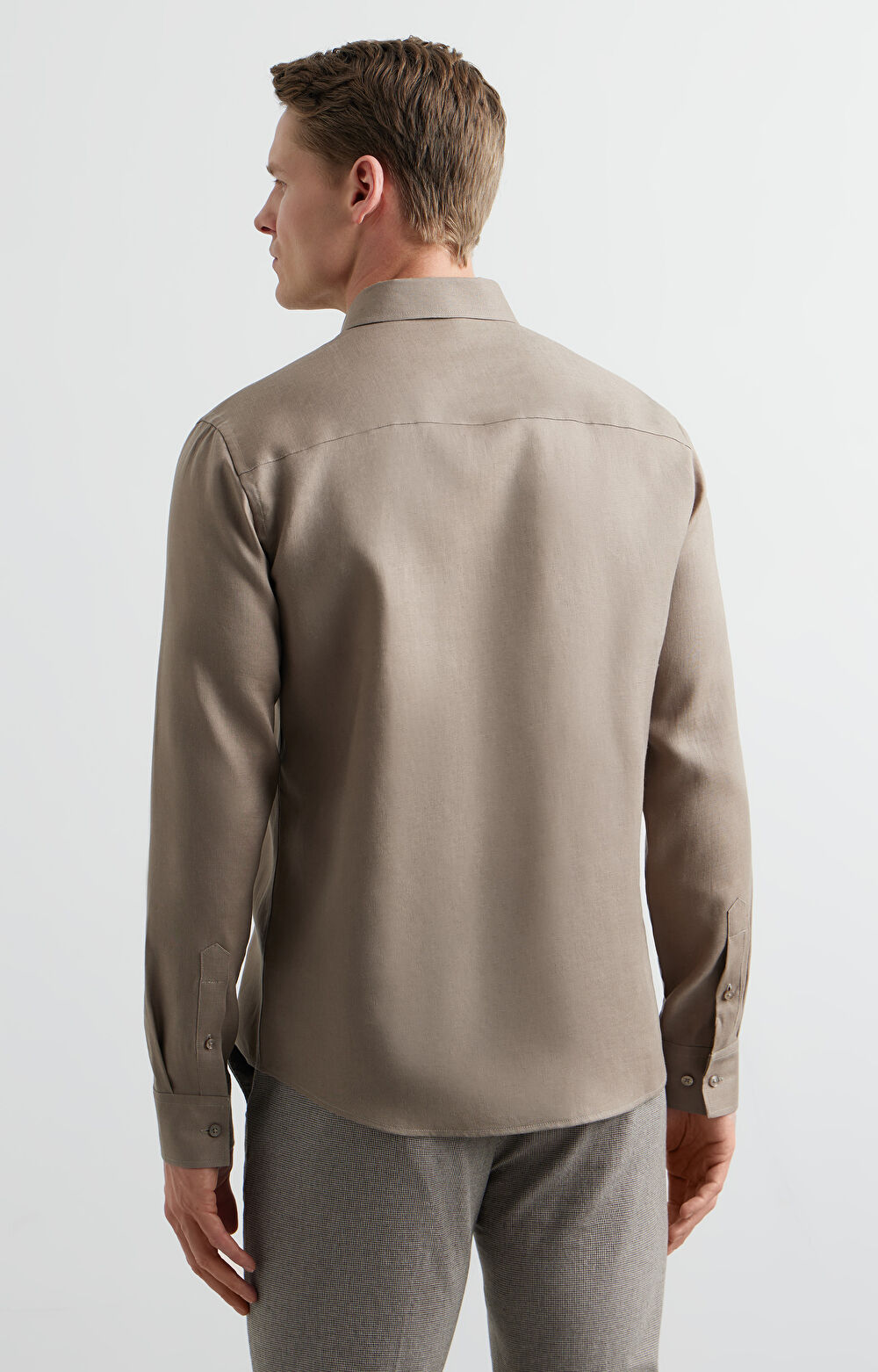 Lniana koszula regular - 4