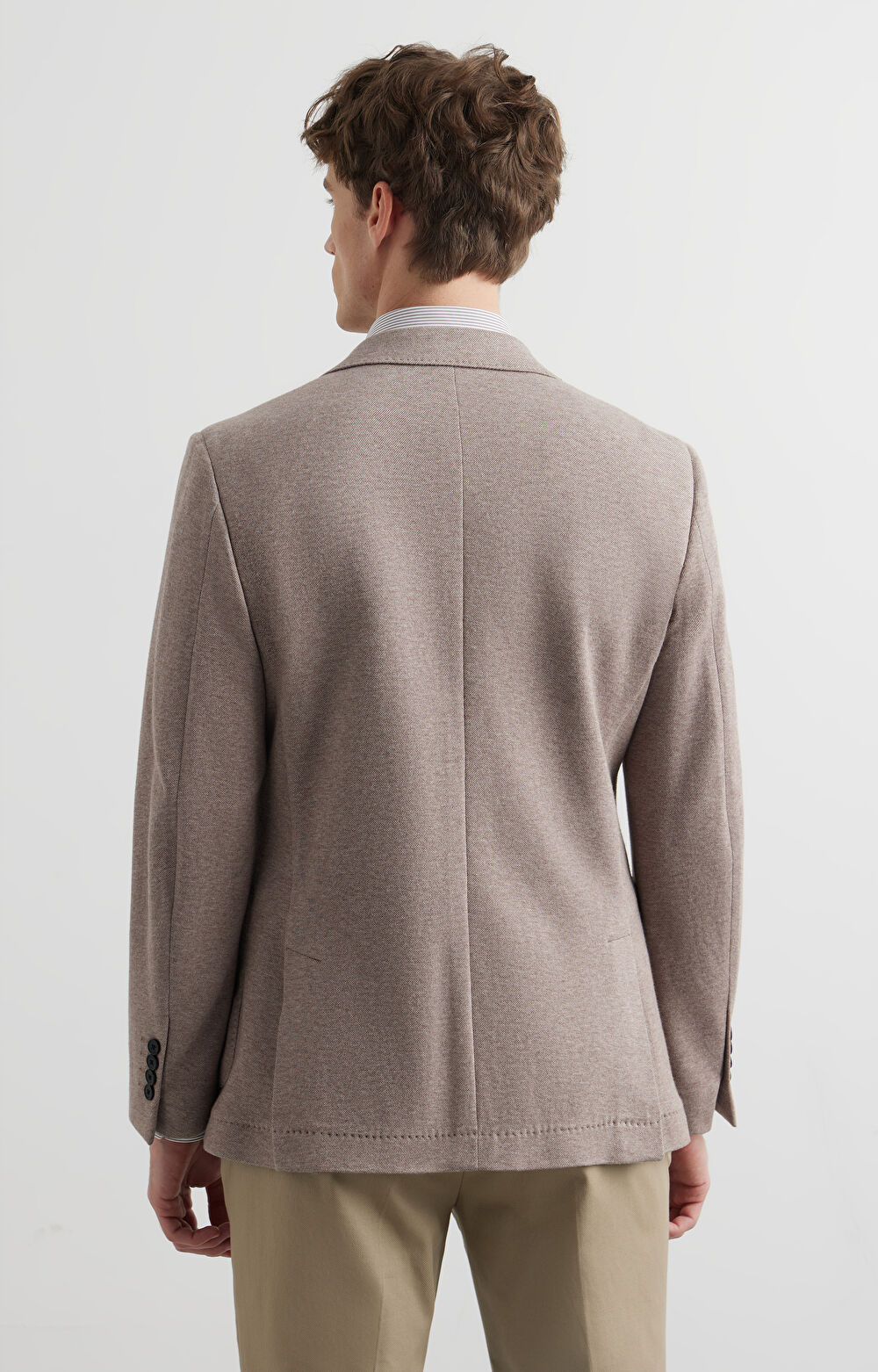 Marynarka slim z melanżowej dzianiny - 4