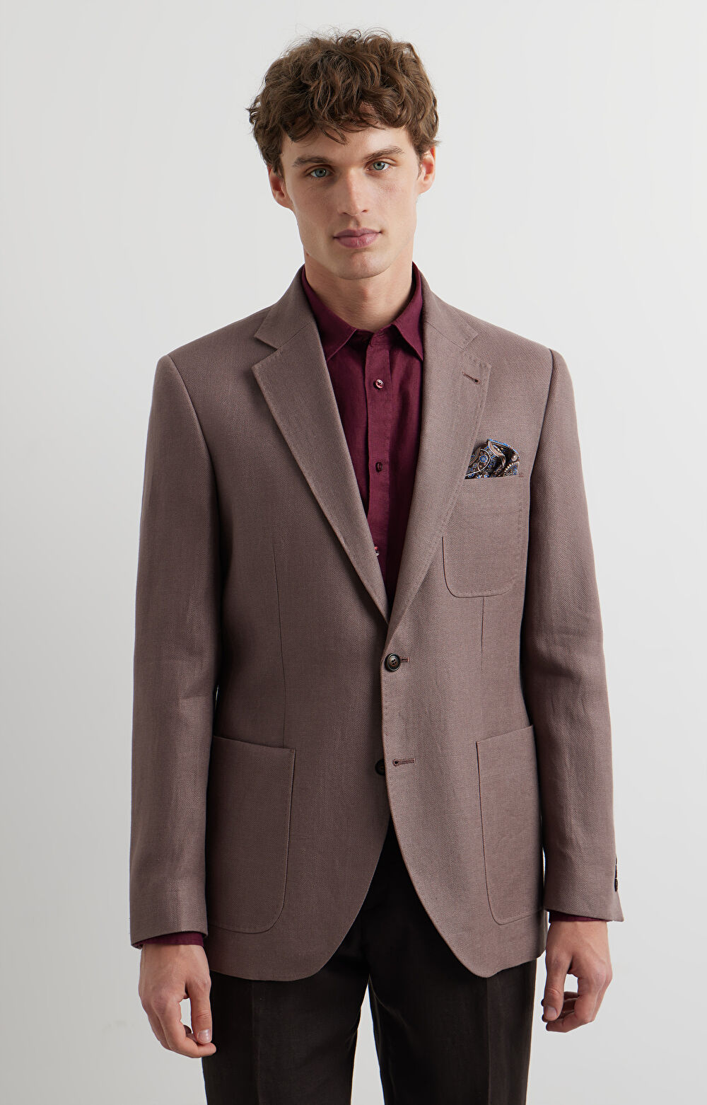 Lniana marynarka super slim - 3