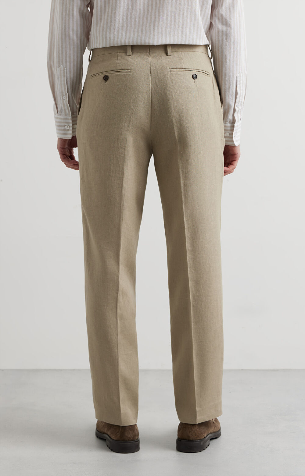 Lniane spodnie super slim do garnituru - Mix&Match - 4