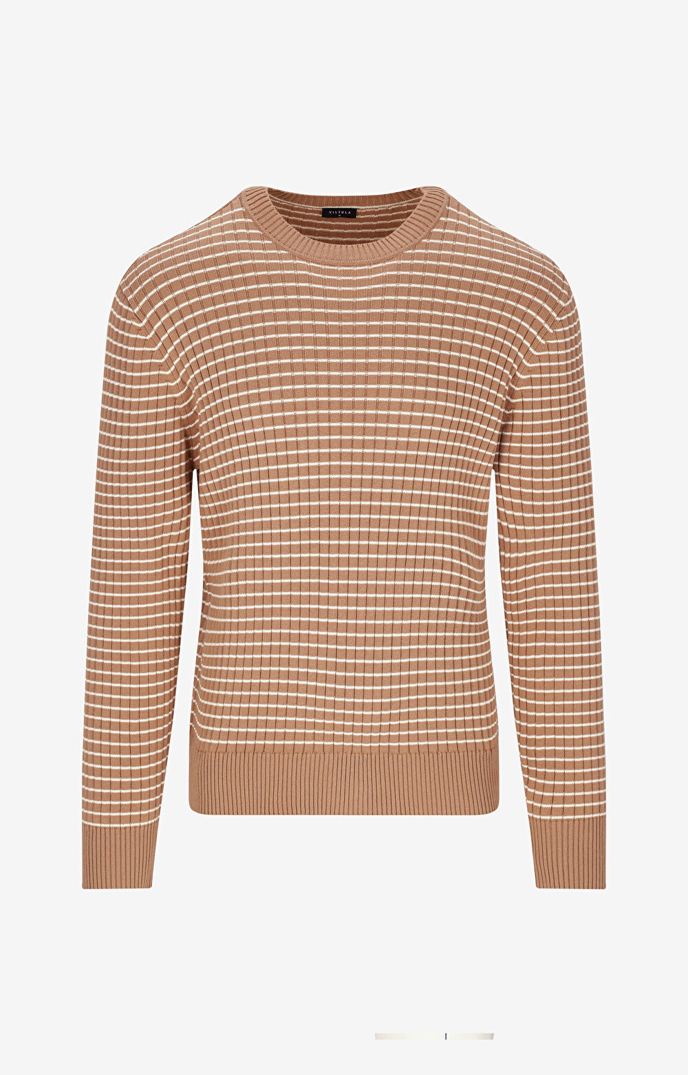 Prążkowany sweter round neck - 2