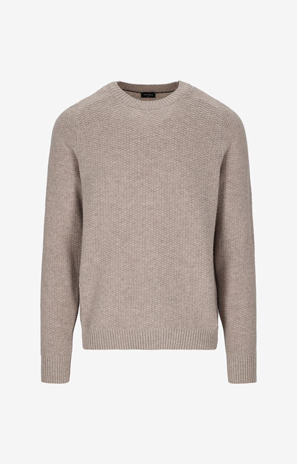 Sweter round neck w mikrowzór - 2