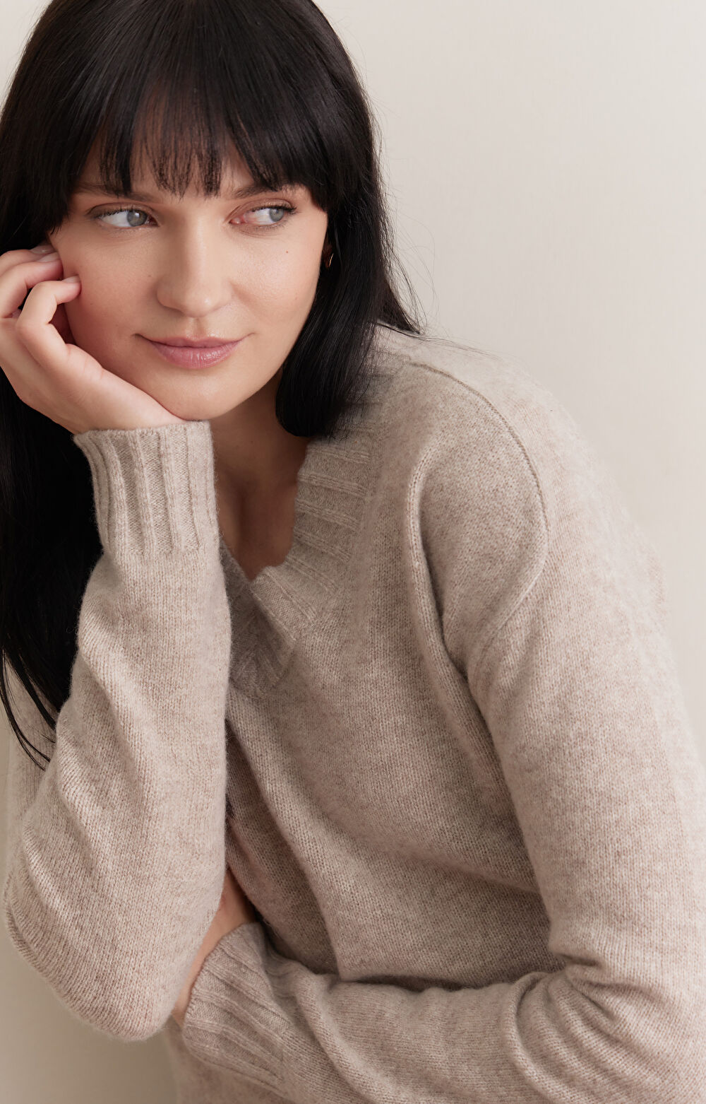 Sweter v-neck - 5