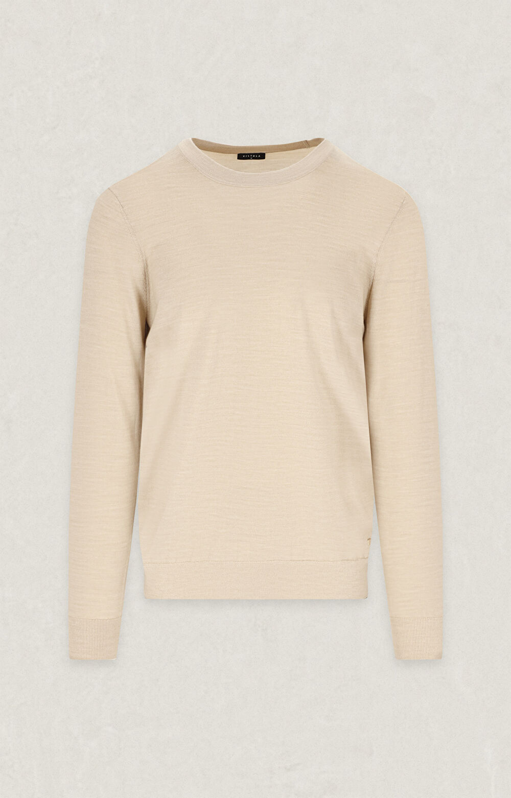 Gładki sweter round neck - 2