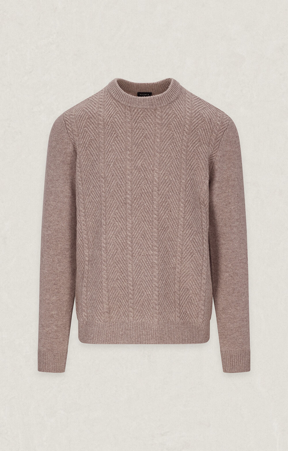 Beżowy sweter z wełny merino - 2