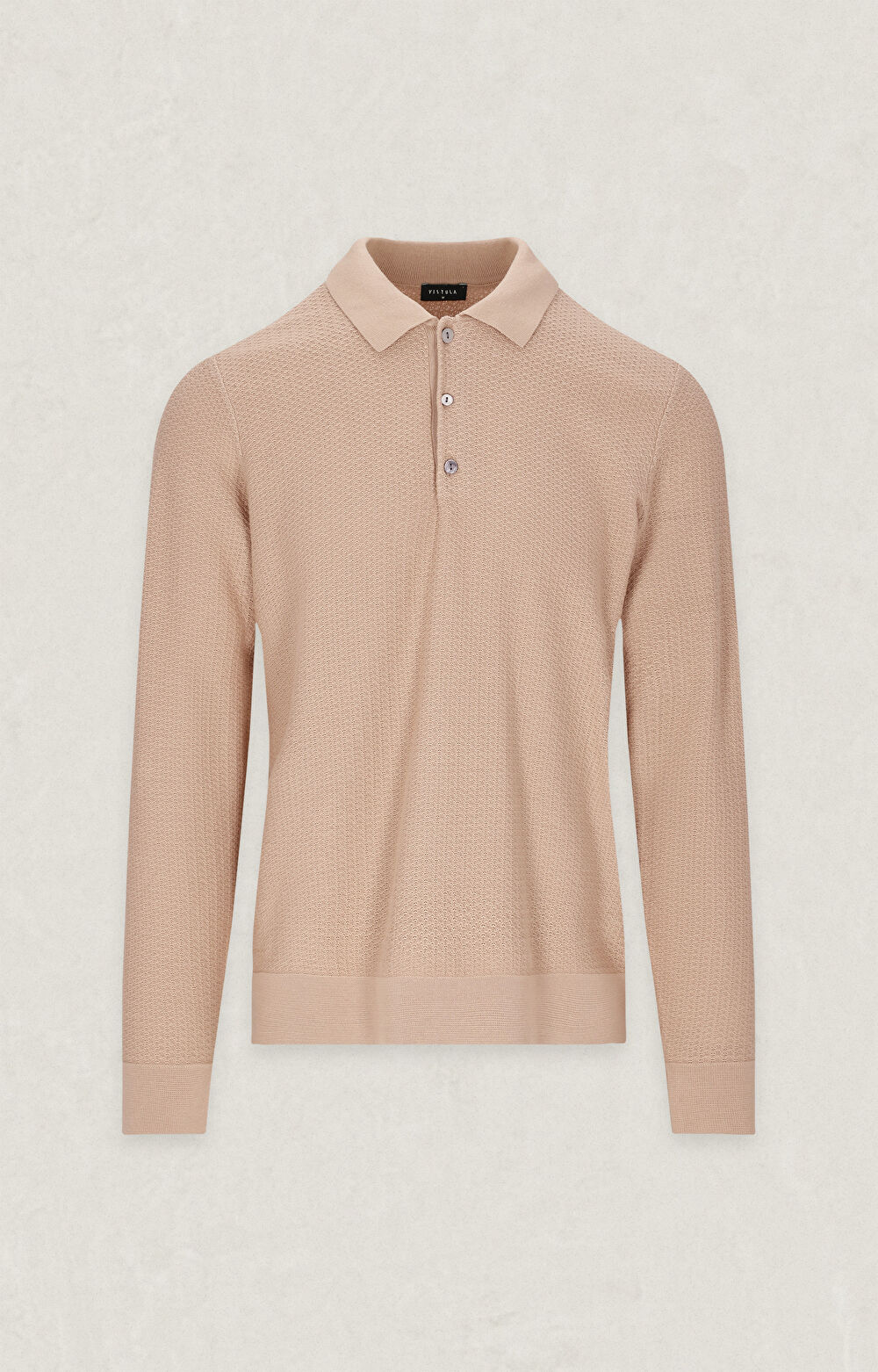 Bawełniany sweter polo - 2