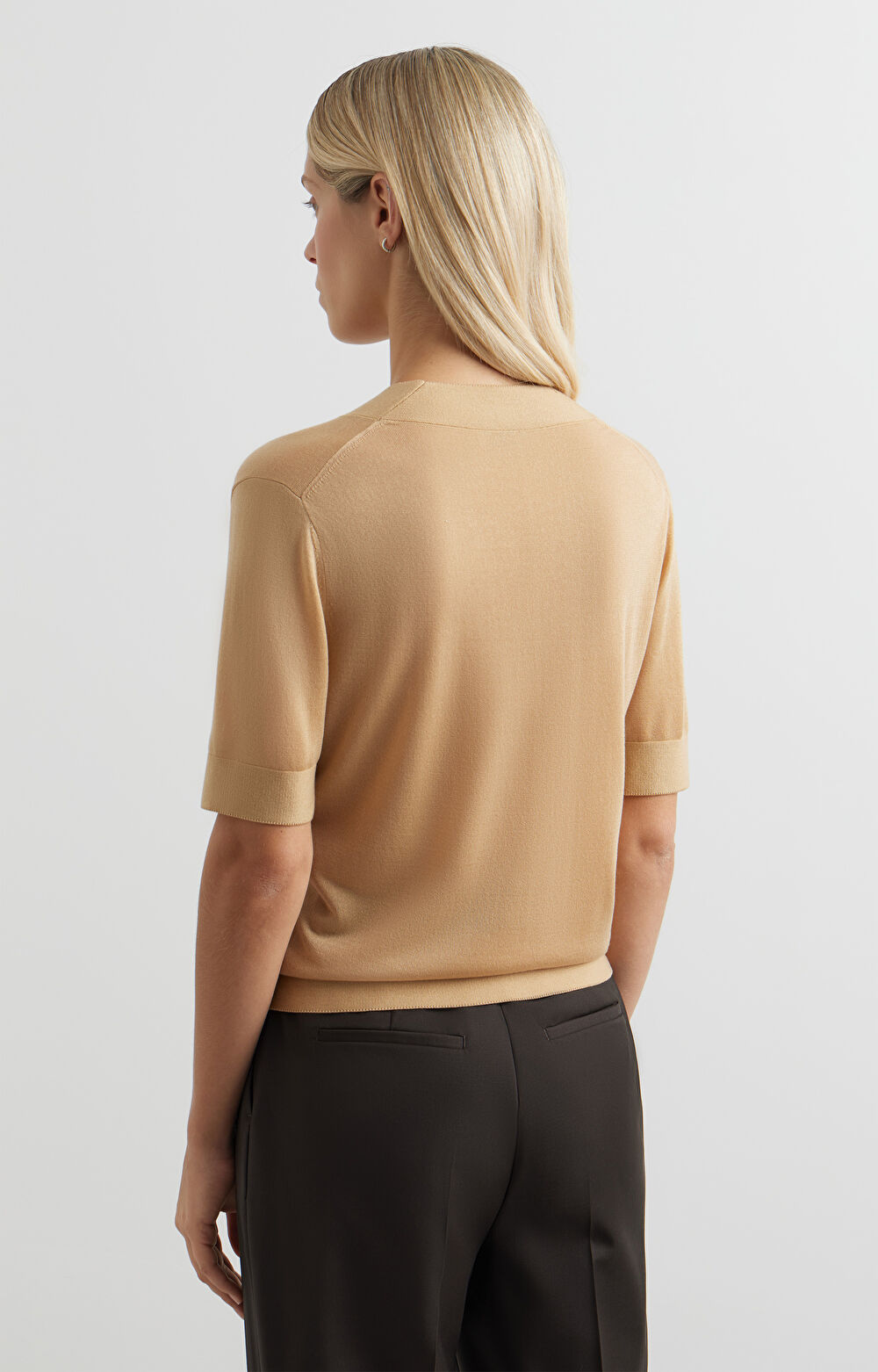 T-shirt swetrowy slim - 3