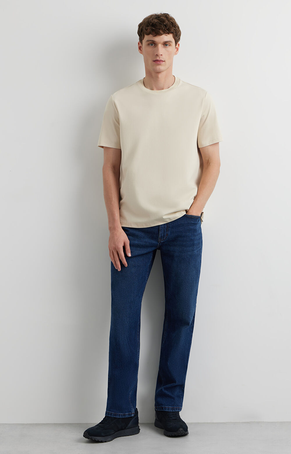 Beżowy t-shirt VISTULA - 3