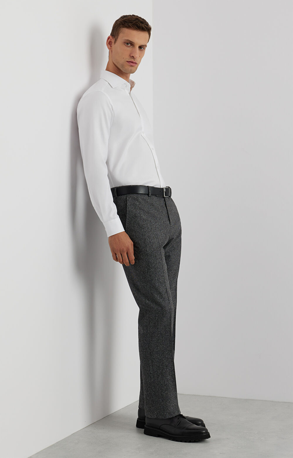 Koszula slim w mikrowzór - 5