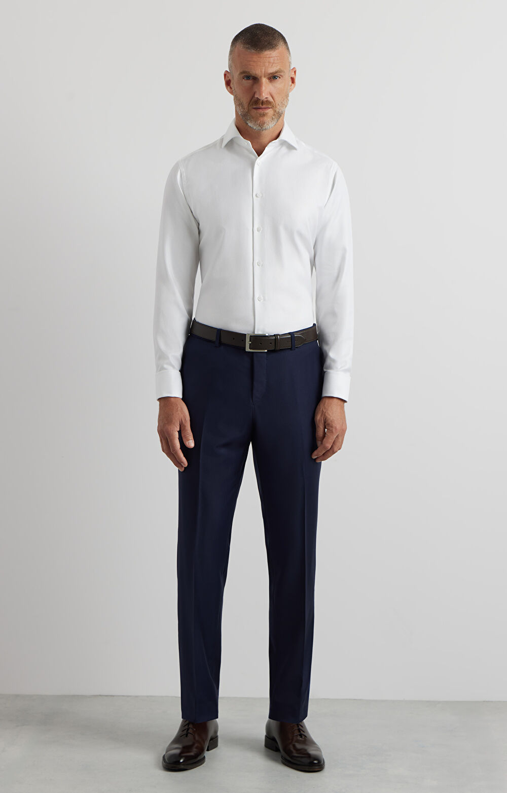 Koszula slim w mikrowzór - 5