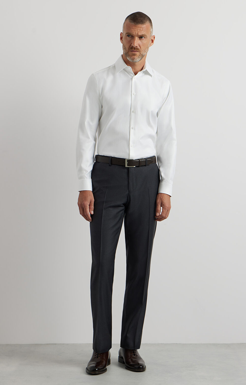 Koszula slim o twillowym splocie - 5