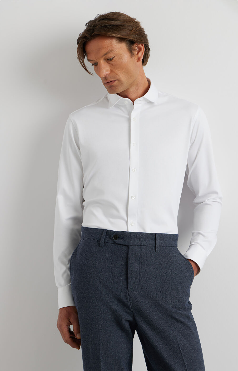 Dzianinowa koszula slim - 7