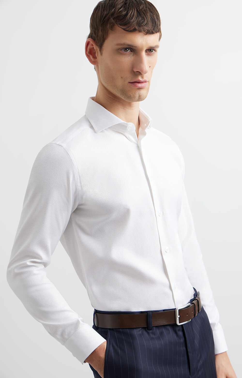 Koszula slim w mikrowzór - 8