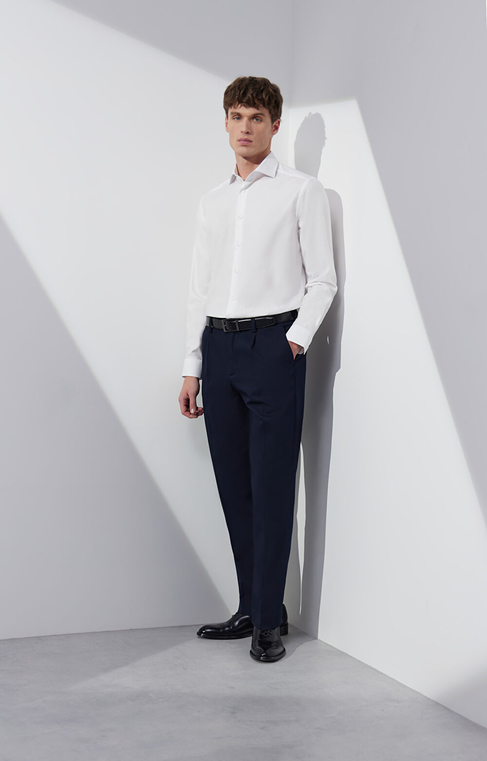 Koszula slim w jodełkę - 9