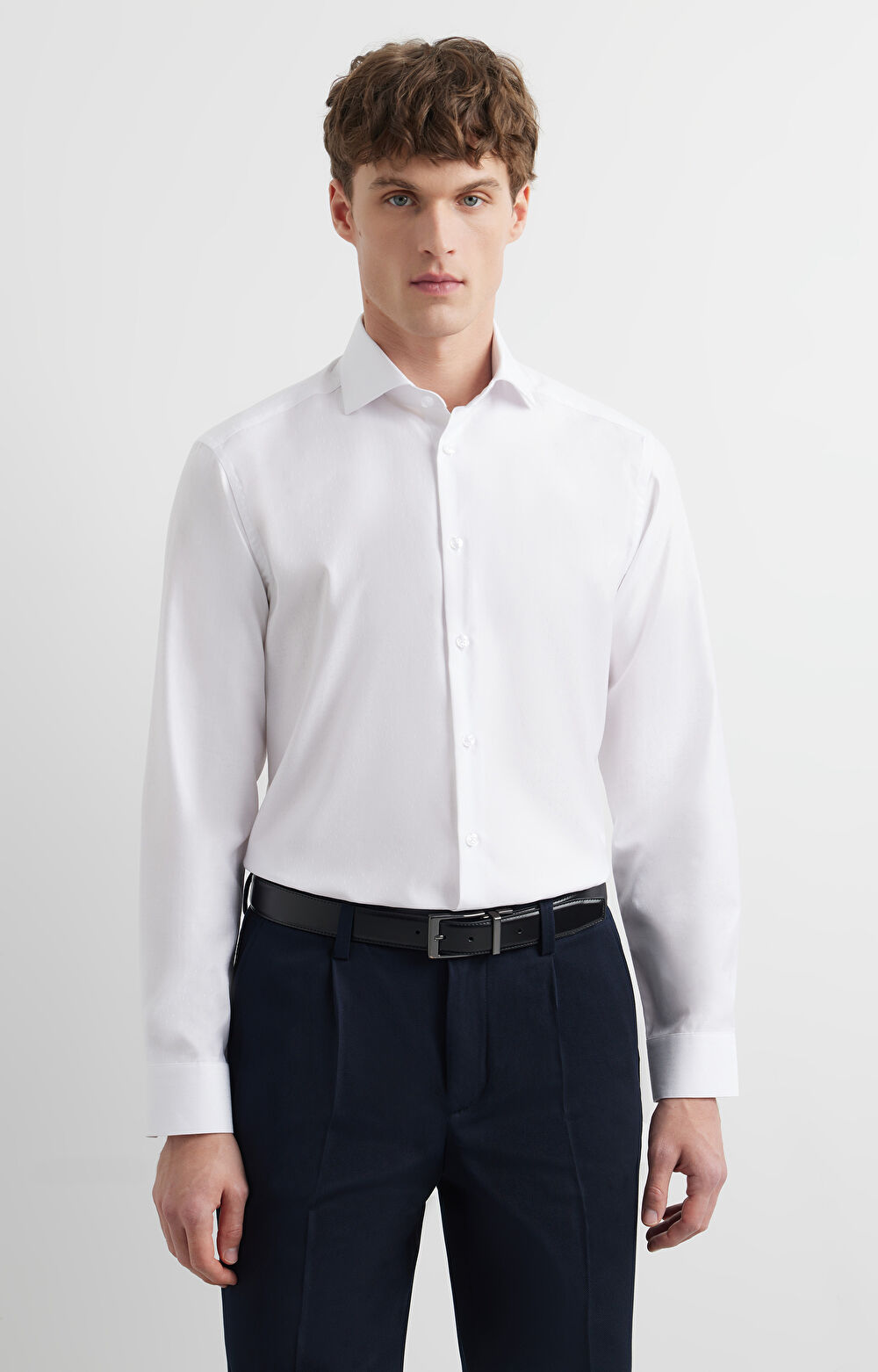 Koszula slim w jodełkę - 3