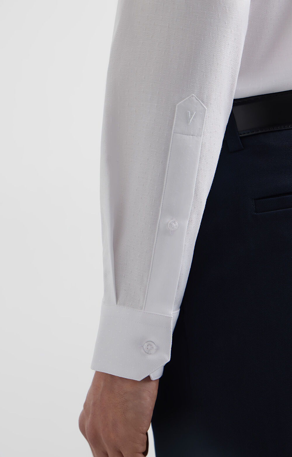 Koszula slim w jodełkę - 6